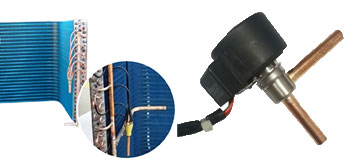 蒸发冷省电空调 核心配件-高效蒸发器,电子膨胀阀